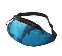 Hammerhead Sharks Printed Fanny Pack for Men Women Crossbody Waist Bag Pack Bum Bag with Adjustable Strap for Hiking Running Travel Cycling