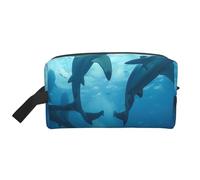 Hammerhead Sharks Printed Makeup Bag Large Travel Cosmetic Bags Waterproof Cosmetic Case Toiletry Bag Organizer for Women Mom Girls