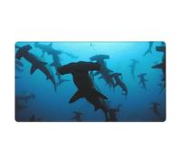 Hammerhead Sharks Printed,Mouse Pad Large Desk Pad Computer Keyboard Mouse Mat with Non Slip Rubber Base 40 x 70 cm