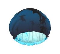 Hammerhead Sharks Printed,Shower Cap Nightcap Double Layer Waterproof Elastic Bath Cap Reusable Hair Cap