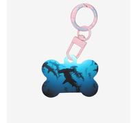 Hammerhead Sharks Printing 1 Pc Dog Bone Shape Id Tags Double Sided with Key Ring Craft for Pets
