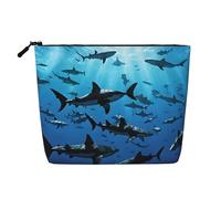 Hammerhead Sharks Single Layer Linen Like Makeup Bag, Lightweight and Cute, Easy to Use
