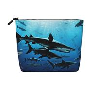 Hammerhead Sharks Single Layer Linen Like Makeup Bag, Lightweight and Cute, Easy to Use