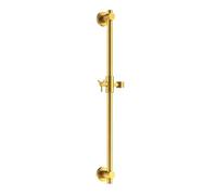 Hammerhead Showers® 69cm Brushed Gold Metal Shower Rail Adjustable Shower Head with Hose Rail System, Height and Angle of Hand Held Shower Head Easily Adjustable