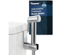 HammerHead Showers All Metal Adjustable Pressure Handheld Bidet Sprayer for Toilet, Handheld Bidet Attachment with 59 Inch Trousers and Leak-Proof T-Valve, Jet Spray for Toilet, Muslim Shower Chrome