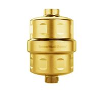 HammerHead Showers® ALL METAL Shower Head Filter - KDF 55 Shower Filter, High Pressure Universal Shower Filters to Remove Toxic Chemicals - Removes Chlorine and Heavy Metals - Brushed Gold