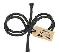HammerHead Showers All Metal Shower Hose Attachment for Showerhead, Extra-Long 72-Inch Universal Replacement Hose for Hand held Shower, Matte Black