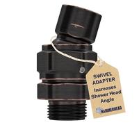 HammerHead Showers® Solid METAL Shower Head Swivel Ball Adapter Oil Rubbed Bronze | Adjustable Pivot Ball To Adjust Showerhead Angle | Universal Connector Joint Fits Fixed Hand Held Rain Shower Heads