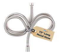 Hammerhead Showers Solid Metal Shower Hose Attachment for Showerhead, Extra-Long 72-Inch Universal Replacement Hose for Hand held Shower, Brushed Nickel