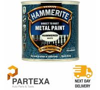 Hammerite 019 Hammered Metal Paint White 250mL 5084836