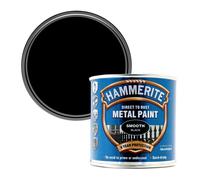 Hammerite 250ml Direct to Rust Smooth Black Metal Paint, Ultimate Protection