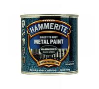 Hammerite 5084831 Direct To Rust Hammered Finish Metal Paint Dark Green 250Ml