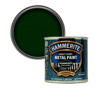 Hammerite 5084831 Direct to Rust Metal Paint - Hammered Dark Green Finish 250ML