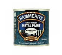 Hammerite HFW250 Direct to Rust Hammered Finish Metal Paint White 250ml
