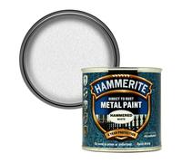 Hammerite 5084836 Direct to Rust Metal Paint - Hammered White Finish 250ML