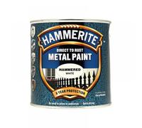 Hammerite HFW25L Direct to Rust Hammered Finish Metal Paint White 2.5 Litre