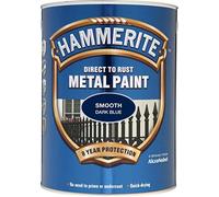 Hammerite 5084845 SFDB25L 2.5L Direct to Rust Smooth Finish - Dark Blue | | 5084845 3 in 1 formula applies directly to rusty metal with no primer or undercoat required.