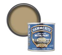 Hammerite 5084847 Direct to Rust Metal Paint - Smooth Gold Finish 250ML