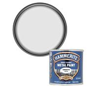 Hammerite 5084857 Smooth Direct to Rust Metal 250ml White Paint Brush on