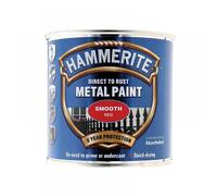 Hammerite 5084869 Direct to Rust Metal Paint - Smooth Red Finish 250ML