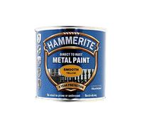 Hammerite Paint Direct to Rust Exterior Gloss Yellow Metal Paint, Smooth Finish. Corrosion Resistant Yellow Gloss Paint and Rust Remover, 8 Year Protection - 250ml Tin 1.25 SqM Coverage