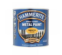 Hammerite Direct to Rust Metal Paint Smooth Finish 2.5L, Yellow, Metal Paint