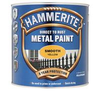 Hammerite 5084877 Direct to Rust Smooth Finish Metal Paint Yellow ...
