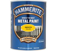 Hammerite 5084878 Smooth Direct to Rust Metal Paint 5 L - Yellow