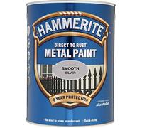 Hammerite - Direct to Rust Smooth Silver Metal Paint - 5LTR - Silver