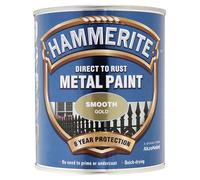 Hammerite 5092830 Direct to Rust Smooth Finish Metal Paint Gold 750ml