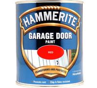 Hammerite 5092852 393 Hammered Garage Door Paint, 750 ml, Smooth Red