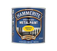 Hammerite 5092874 Direct to Rust Metal Paint - Smooth Yellow Finish 750ML | Applies directly to rusty metal with no primer or undercoat required.