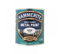 Hammerite SATW750 Direct to Rust Satin Finish Metal Paint White 750ml
