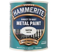 Hammerite SATW750 Direct to Rust Satin Finish Metal Paint White 750ml