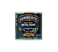 Hammerite 5092936 Direct to Rust Metal Paint - Hammered Blue Finish 250ML