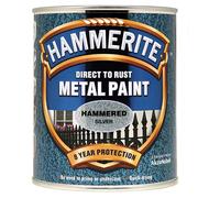 Hammerite 5092957 Direct to Rust Hammered Finish Metal Paint Silve...