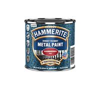 Hammerite Paint Direct to Rust Exterior Red Metal Paint, Hammered Finish. Corrosion Resistant Red Paint and Rust Remover, 8 Year Protection - 250ml Tin 1.25 SqM Coverage