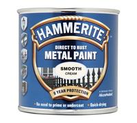 Hammerite 5122058 Direct to Rust Metal Paint Smooth Cream Finish 250M
