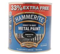 Hammerite Smooth Finish Metal Paint Black 997ml