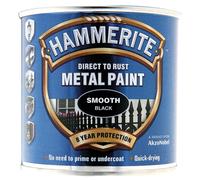Hammerite Smooth Finish Metal Paint Black 997ml