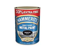 Hammerite Smooth Finish Metal Paint Black 997ml