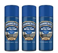 Hammerite Direct To Rust ALL COLOURS Aerosol Quick Drying Spray Paint 400ml X 3