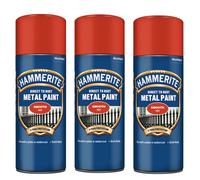 Hammerite Direct To Rust ALL COLOURS Aerosol Quick Drying Spray Paint 400ml X 3
