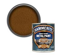 Hammerite Direct to Rust Hammered Metal Paint, Multi-Surface Interior & Exterior Paint, Primer Undercoat & Topcoat in One, Protective Finish for Railings, 750ml (Copper, 1 Set Of Tin)