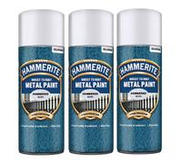 Hammerite Direct To Rust Hammered Silver Spray Paint 400ml X 3