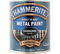 Hammerite Metal Paint - Hammered Black 750ml
