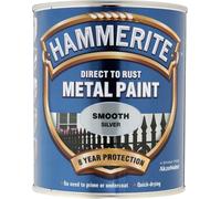 Hammerite Direct to Rust Metal Paint - Smooth Silver Finish 750ML