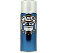 Hammerite Direct to Rust Metal Paint Aerosol Hammered Finish 400ML White