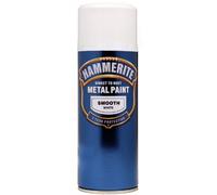 Hammerite Direct to Rust Metal Paint Aerosol Smooth White Finish 400ML