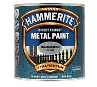 Hammerite HFSG25L Direct to Rust Hammered Finish Metal Paint Silver 2.5 Litre